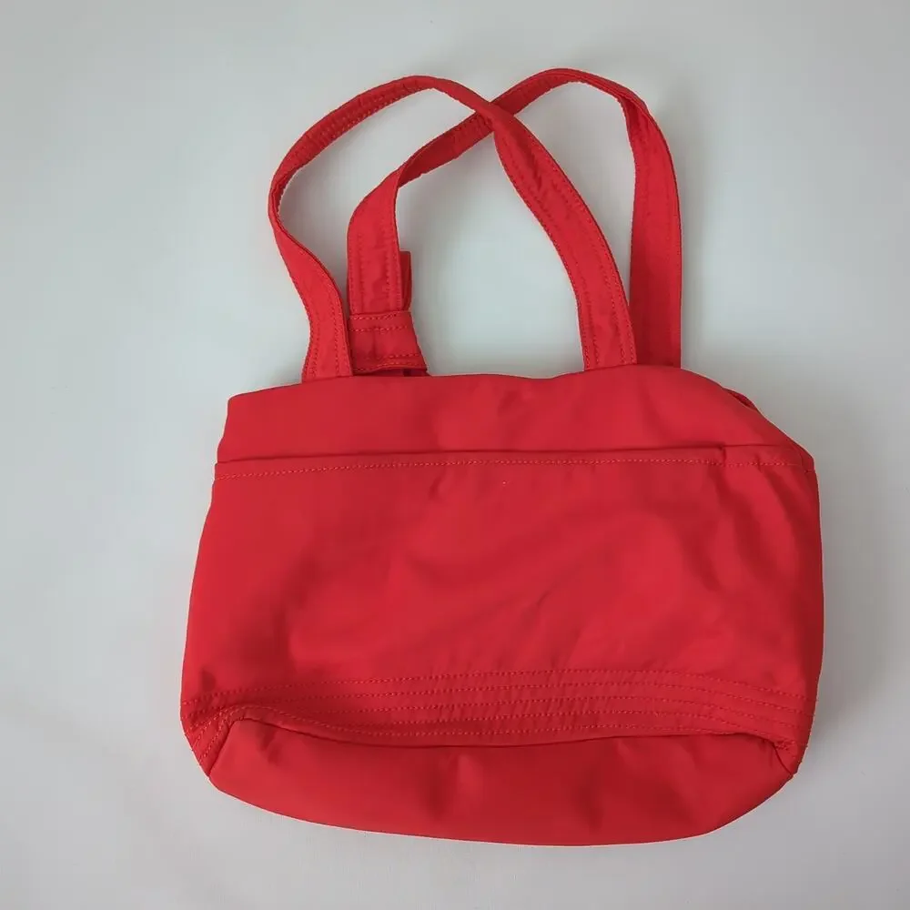 Kate Spade Red Orange‎ Canvas Nylon Tote Purse Baby Diaper Shoulder Bag Large
